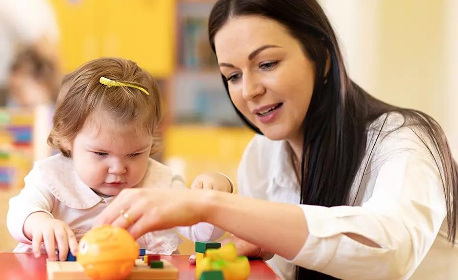 Teacher with child